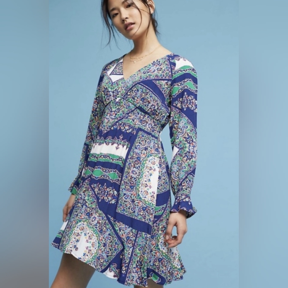 NWT Anthropologie Maeve Monaco Dress, Sz L
